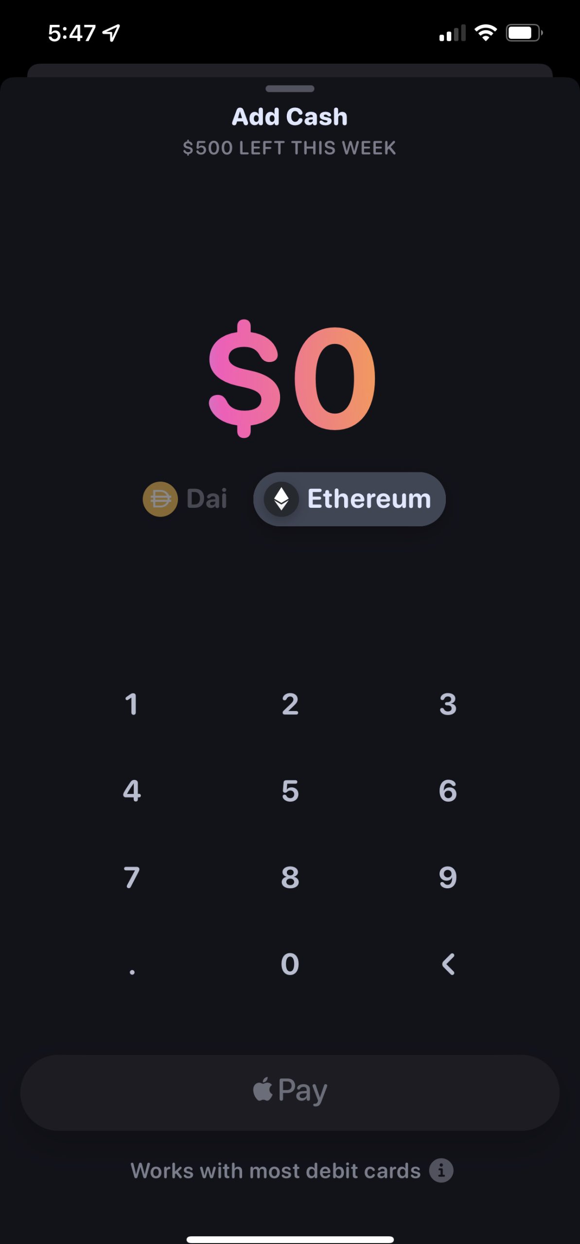 Rainbow Wallet transaction history and activity feed