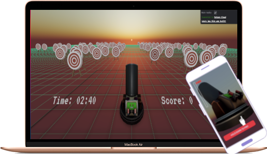 Entangled Cannon Controller interface showing 3D cannon model